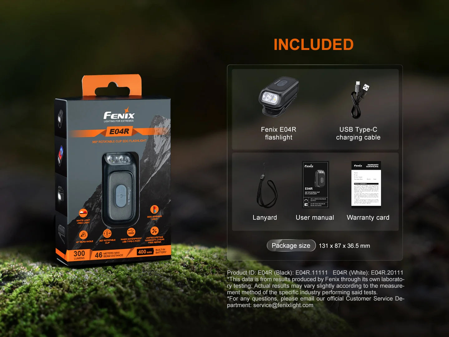 Fenix E04R 360°EDC 300流明 46米 87小時 夾持手電筒 愛維斯 照明