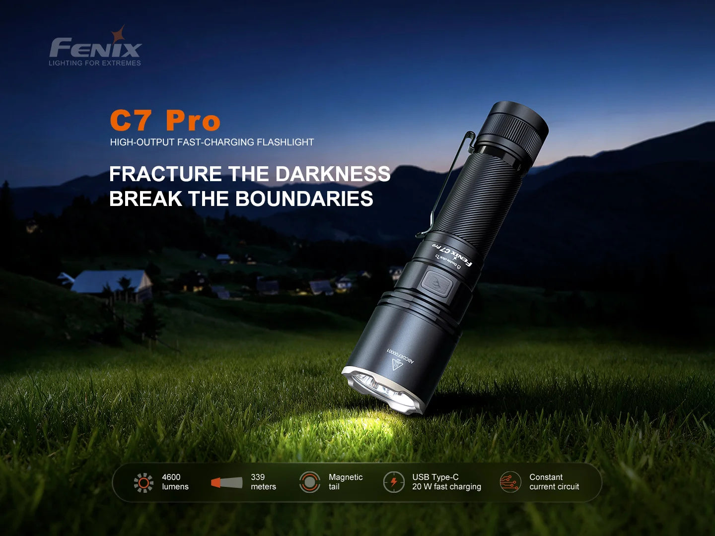 Fenix C7 PRO SST25 4600 流明 339 米 85 小時 快充手電筒 愛維斯 照明