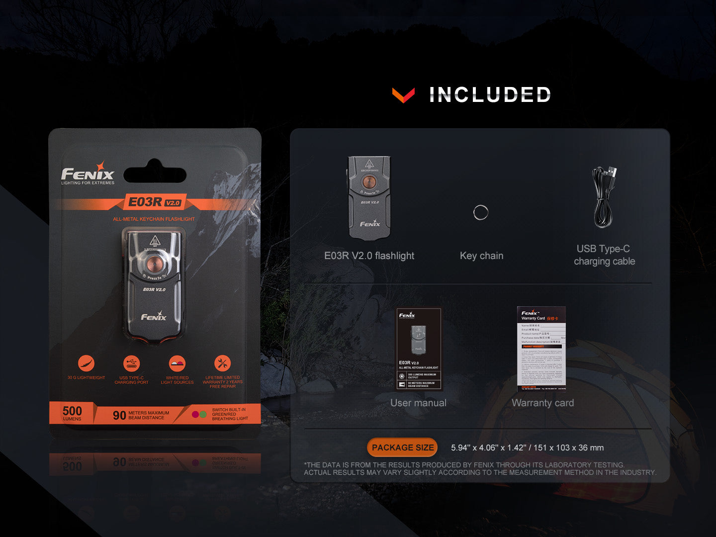 Fenix E03R V2.0 500流明 Type-C 400mAh鋰聚合物電池 手電筒 愛維斯 照明