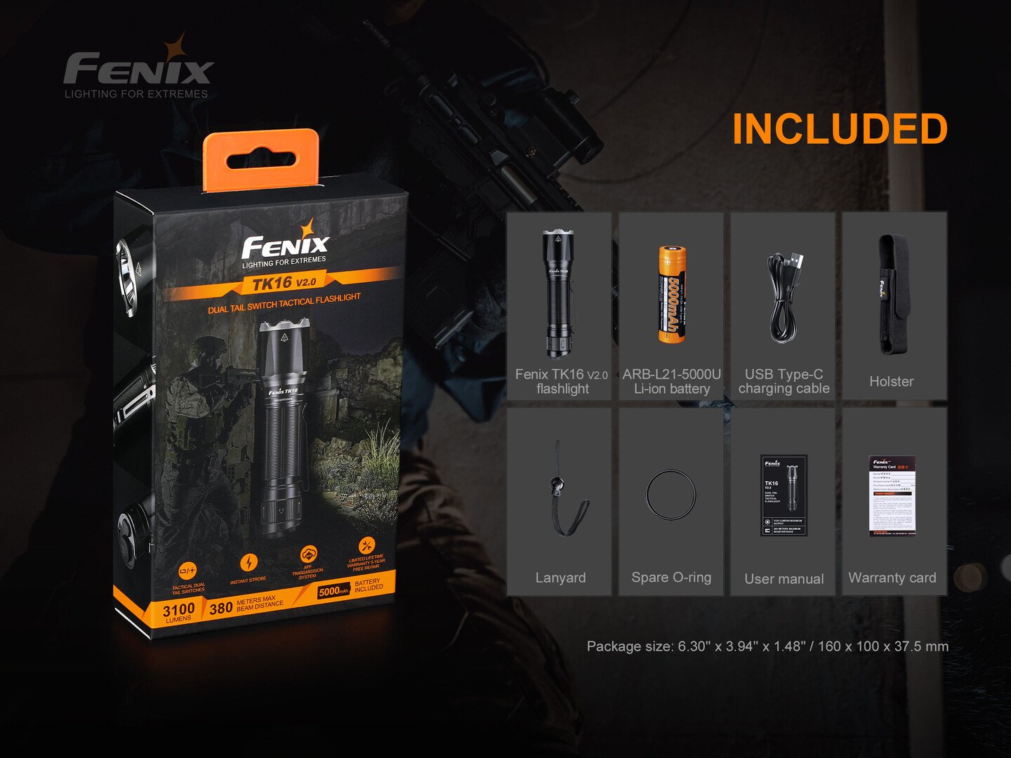 FENIX TK16 V2.0 Flashlight 超強光電筒 3100流明 Torch 愛維斯 照明
