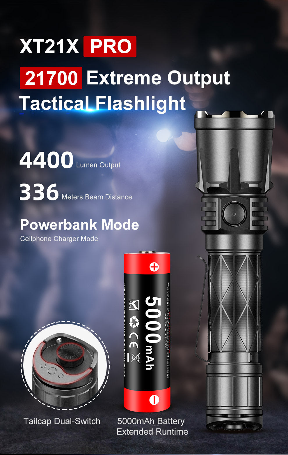 Klarus Flagship Tactical Flashlight XT21X PRO 愛維斯 照明