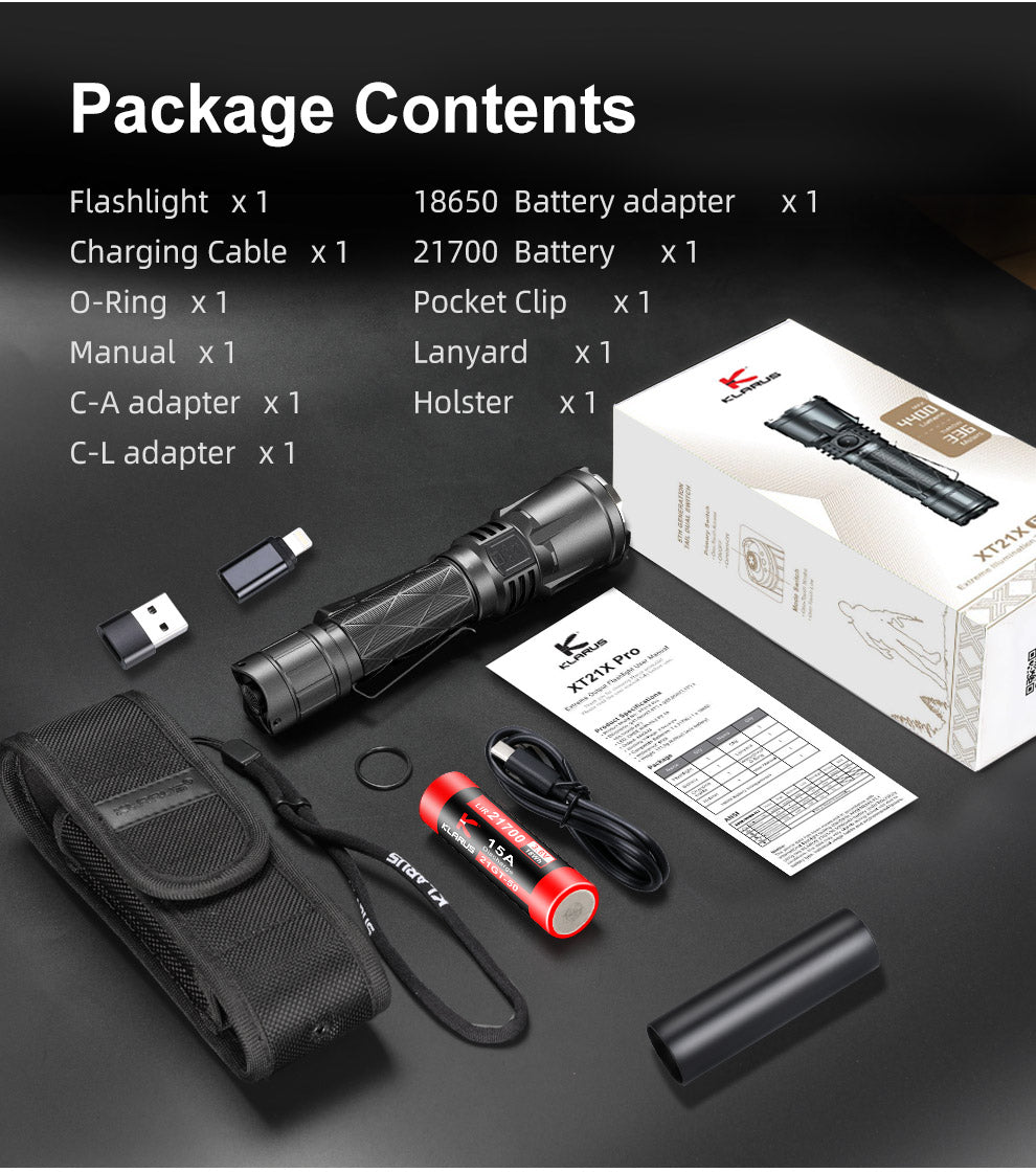 Klarus Flagship Tactical Flashlight XT21X PRO 愛維斯 照明