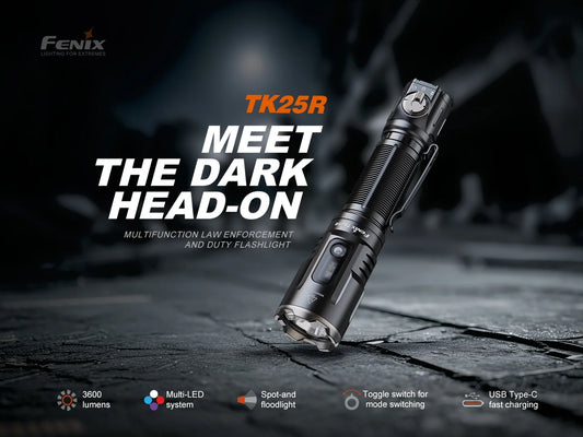 FENIX TK25R MULTIFUNCTION LAW ENFORCEMENT AND DUTY FLASHLIGHT