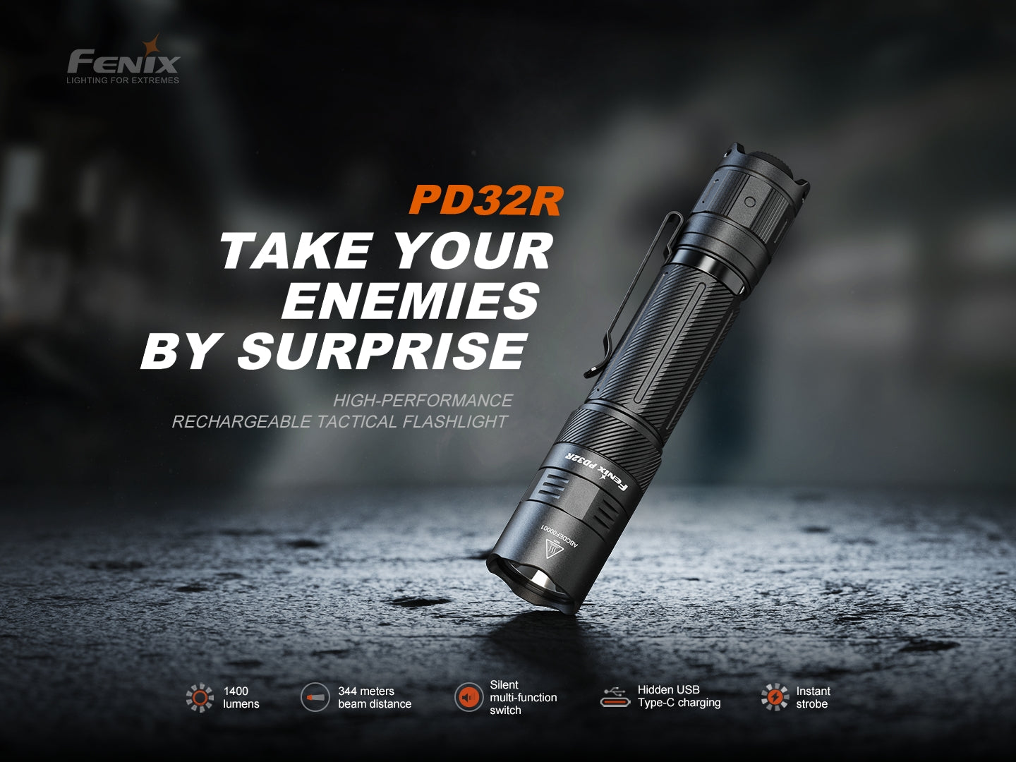 Fenix PD32R 1400流明 344米 射程 電筒 愛維斯 照明