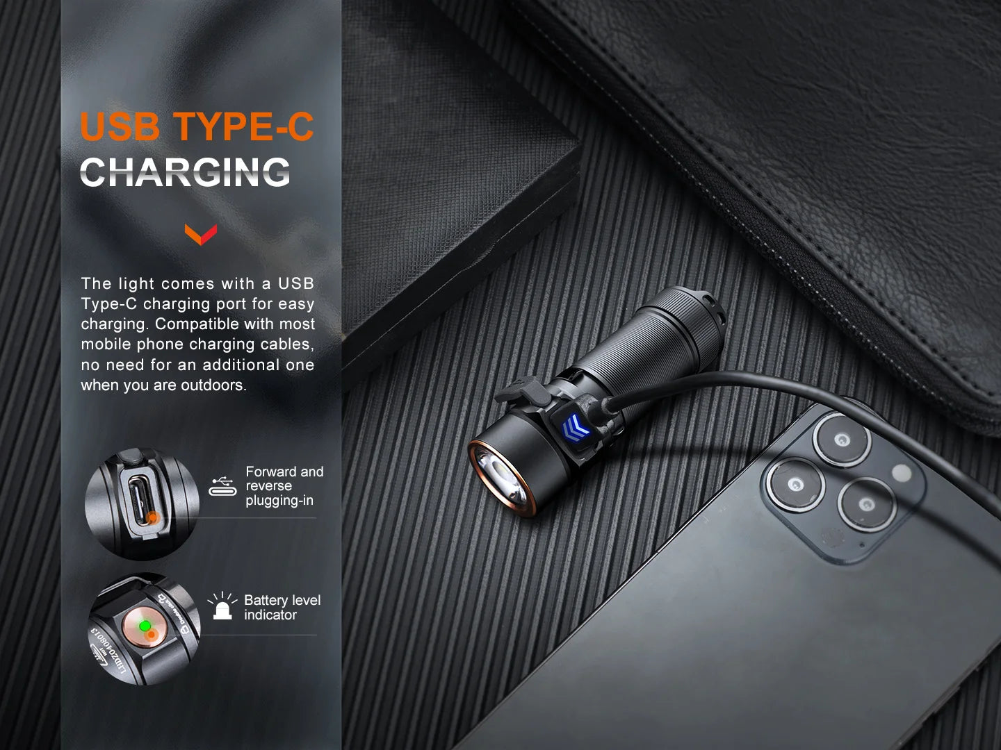 FENIX E18R V2.0 Flashlight Torch 1200 Lumens 146 Meters IP68 Flashlight 