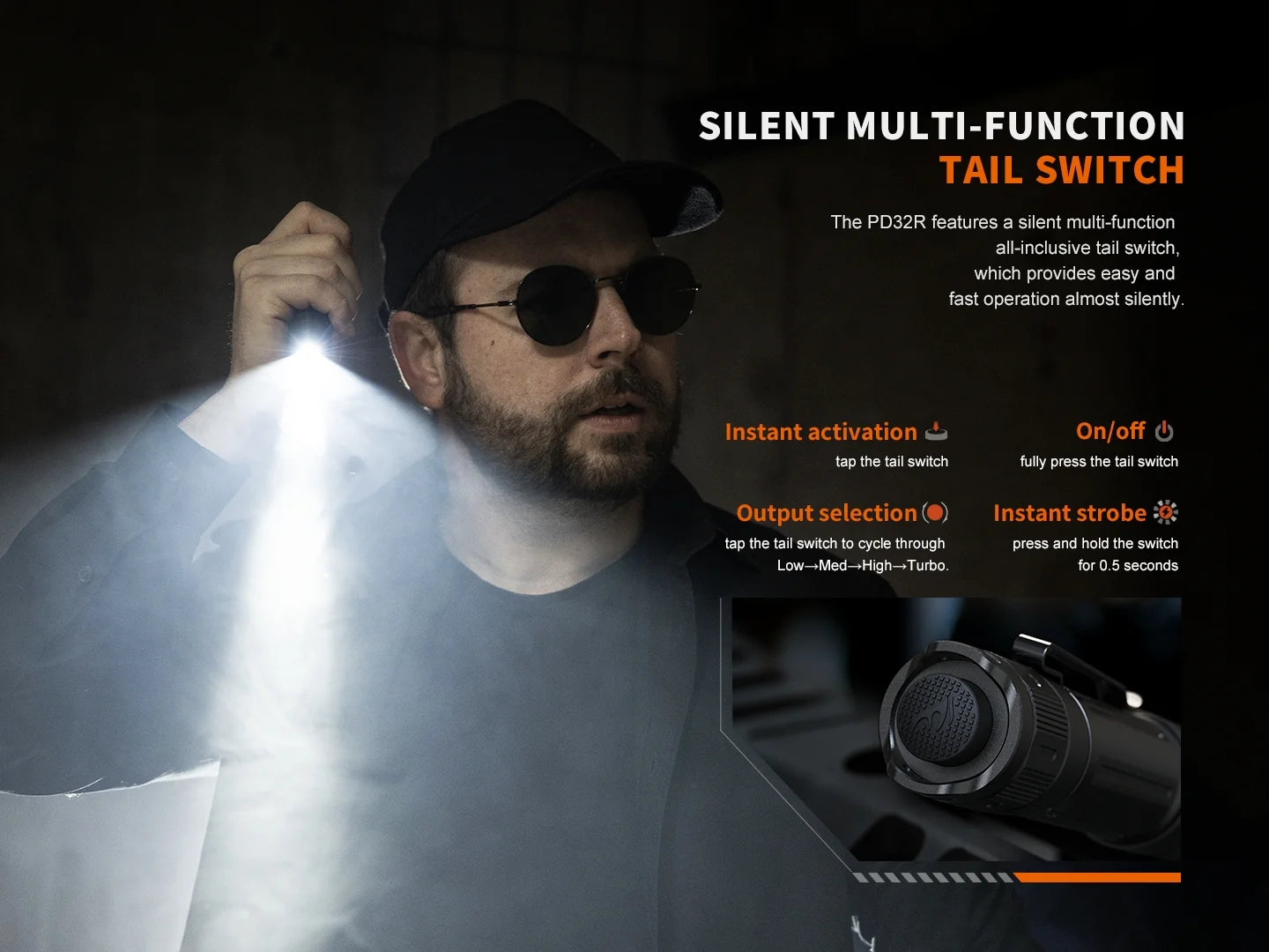 Fenix PD32R 1400 Lumens 347 meters IP68 Flashlight