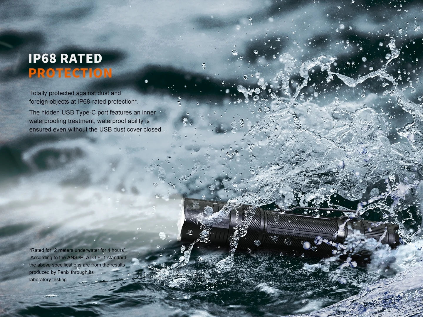 Fenix PD32R 1400 Lumens 347 meters IP68 Flashlight