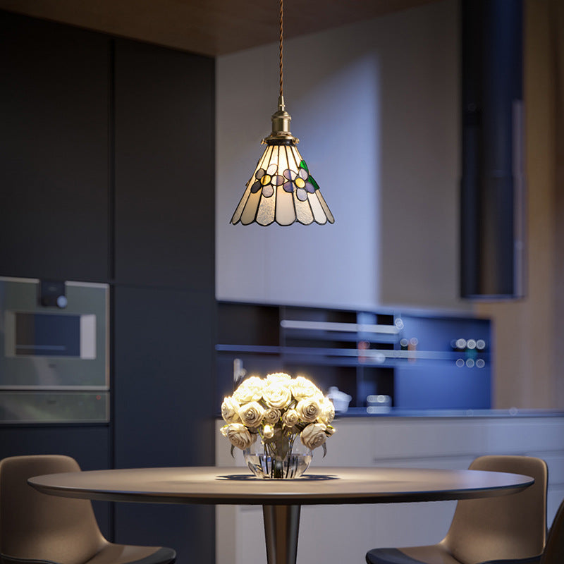 Japanese Retro Antique Brass Pendant Light｜Vintage Bedside & Café Hanging Lamp