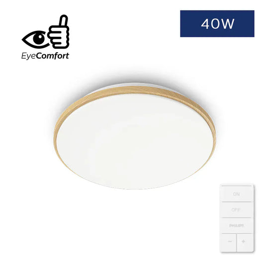 Wincel CL630 日系木紋圓形 Entry AIO 多功能天花燈 (40W) Philips