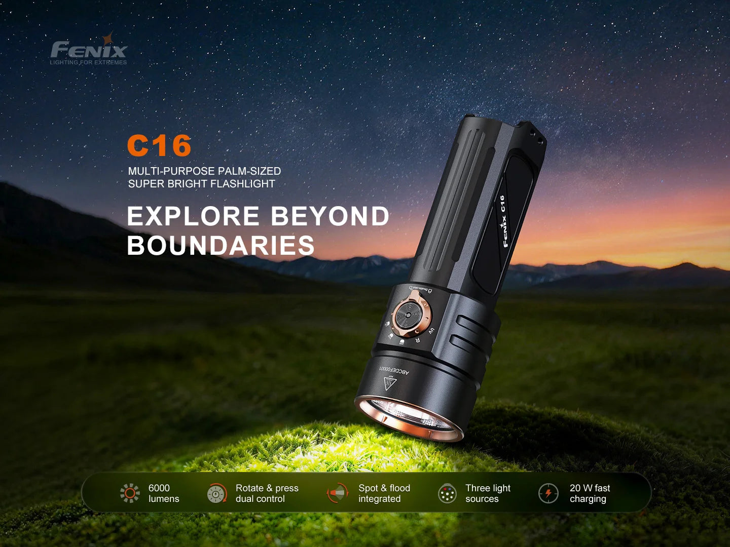Fenix C7 V2.0 3300 流明 575米 79 小時 IP68  手電筒 (Copy) FENIX