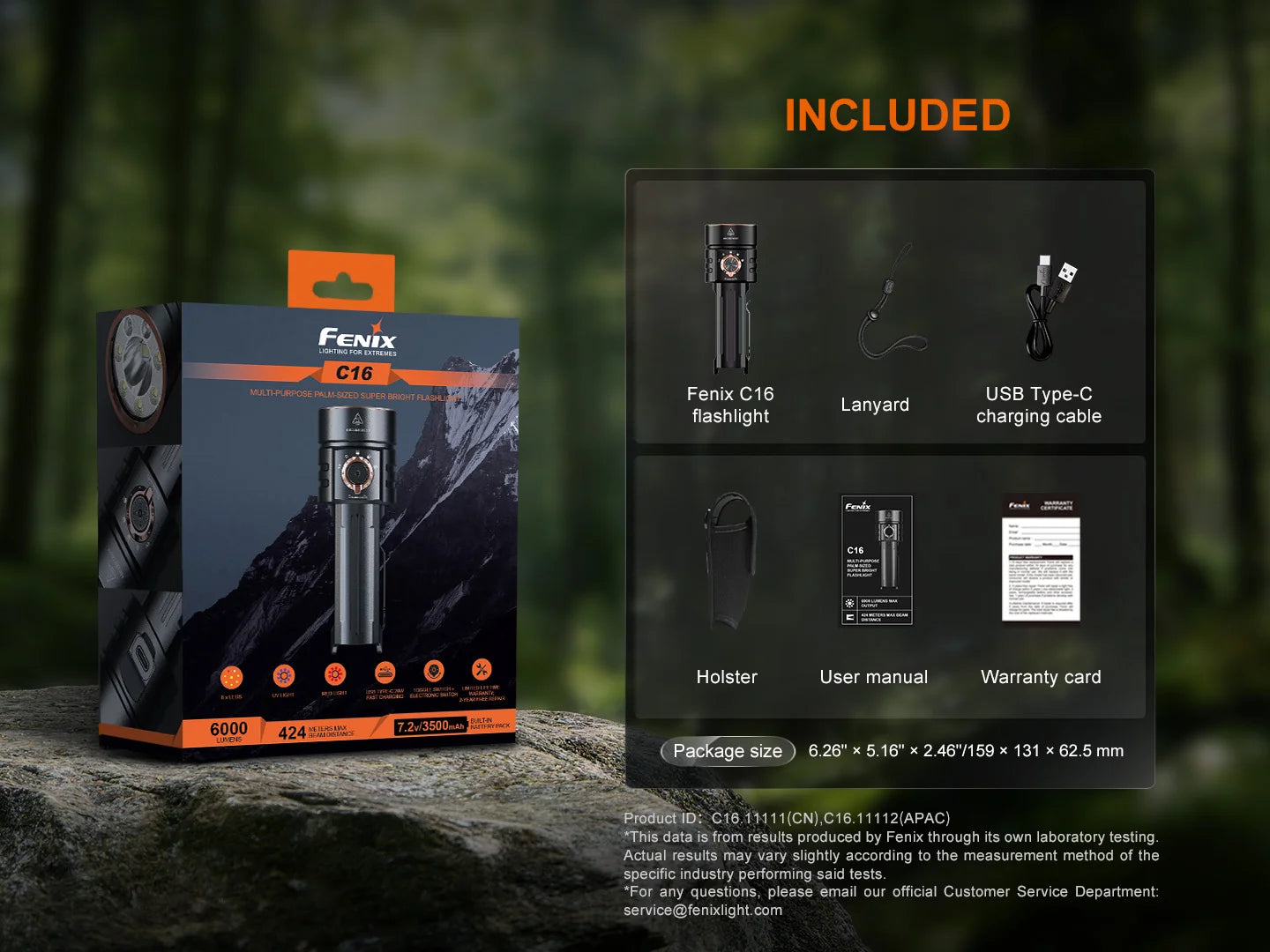 Fenix C7 V2.0 3300 流明 575米 79 小時 IP68  手電筒 FENIX