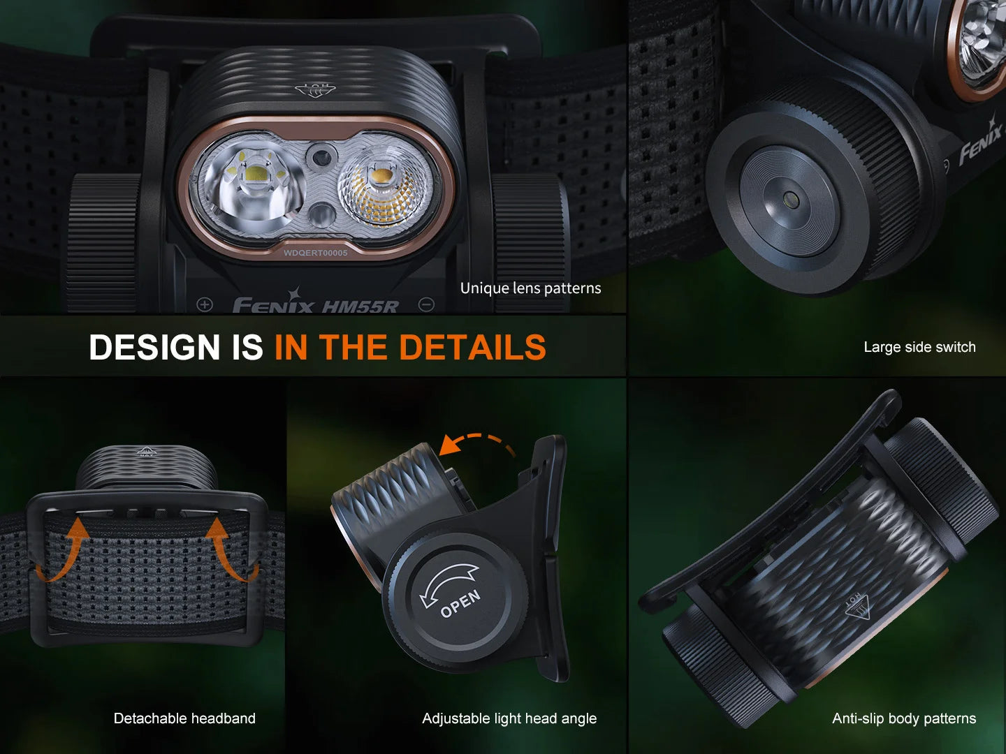Fenix HM55R 1200流明 175 米 141 續航 IP68 頭燈 愛維斯 照明