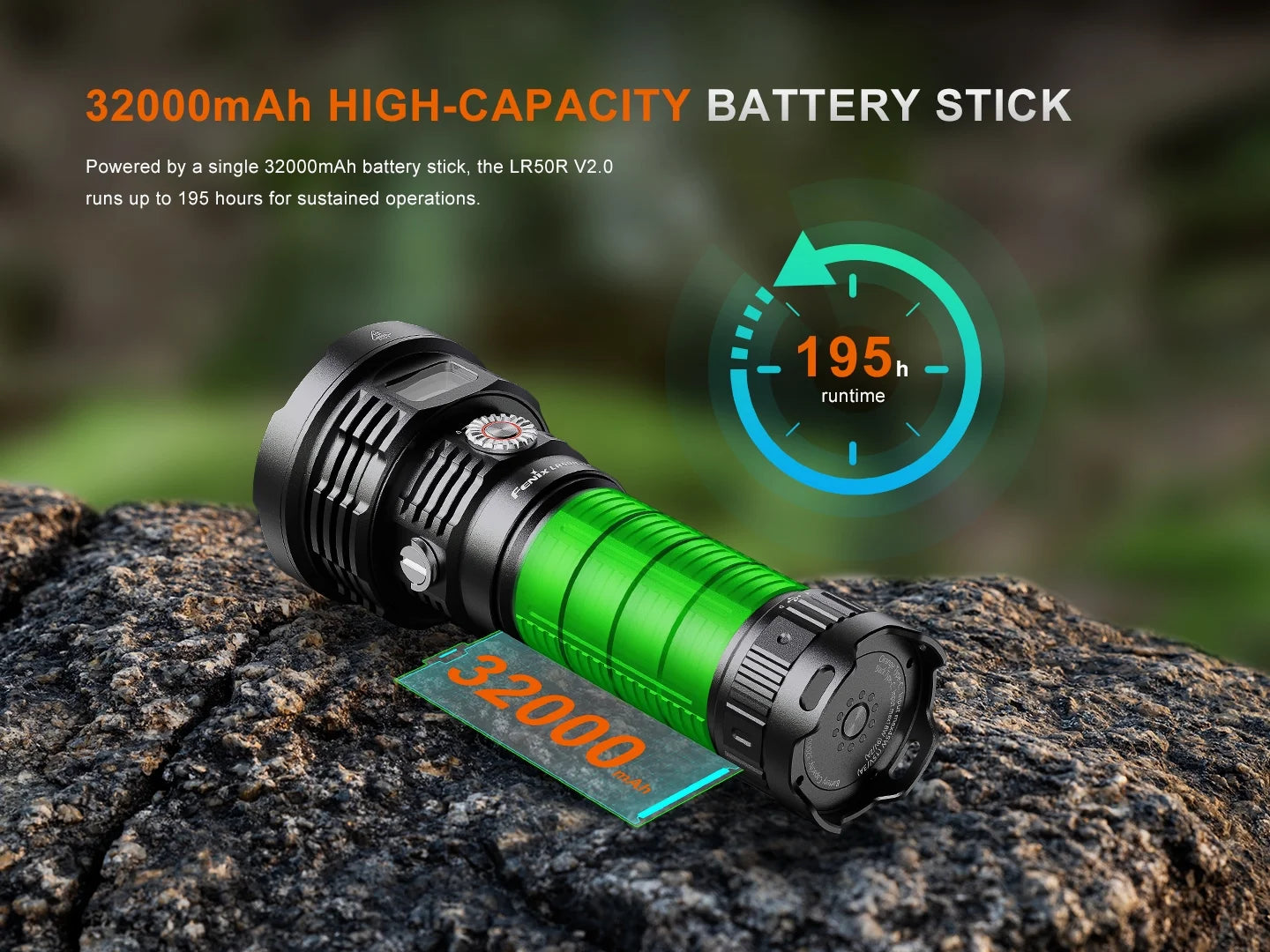 FENIX LD50R V2.0 Flashlight 超強光電筒 18000流明 844米射程 195 小時 愛維斯 照明