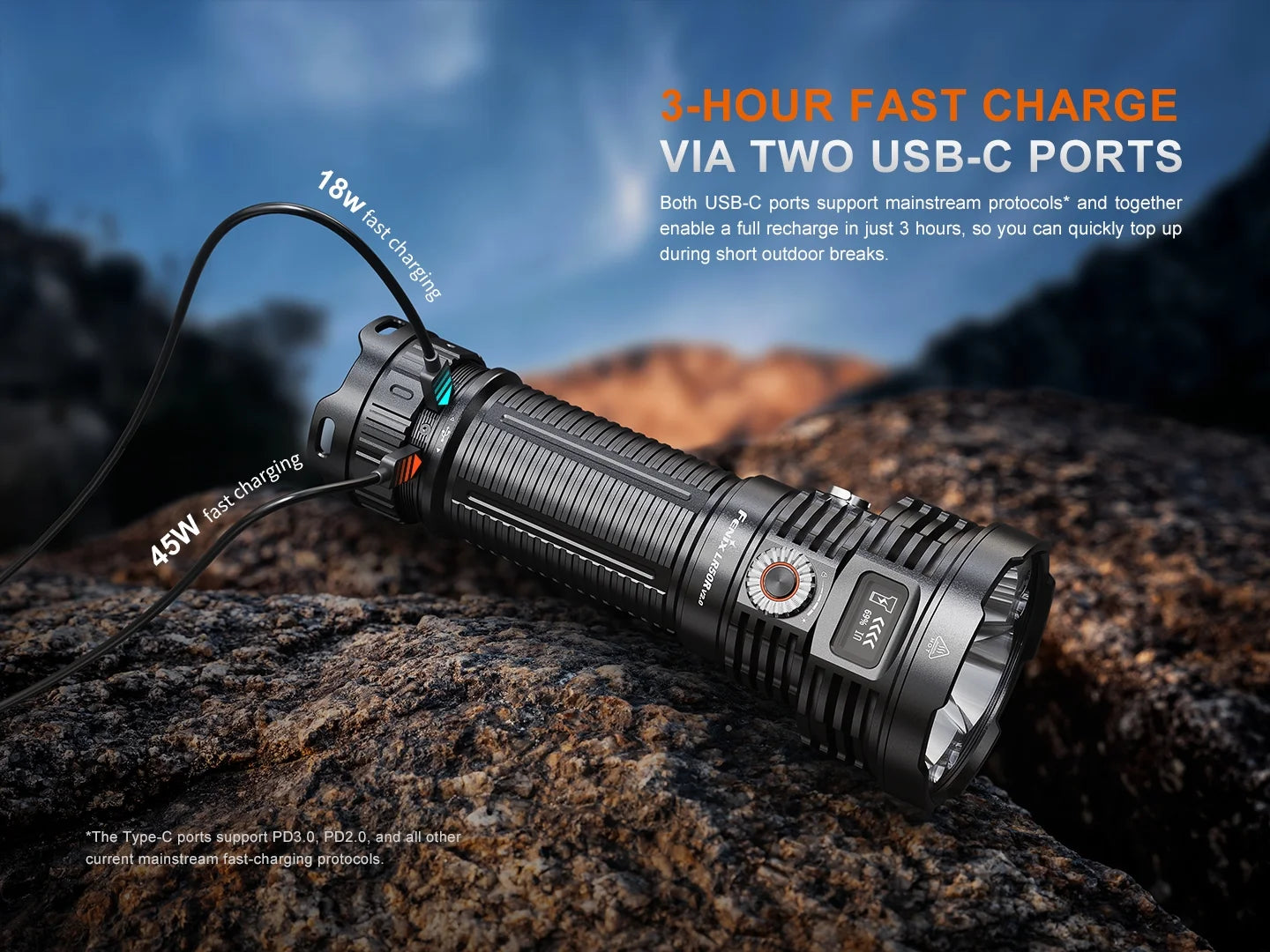 FENIX LD50R V2.0 Flashlight 超強光電筒 18000流明 844米射程 195 小時 愛維斯 照明