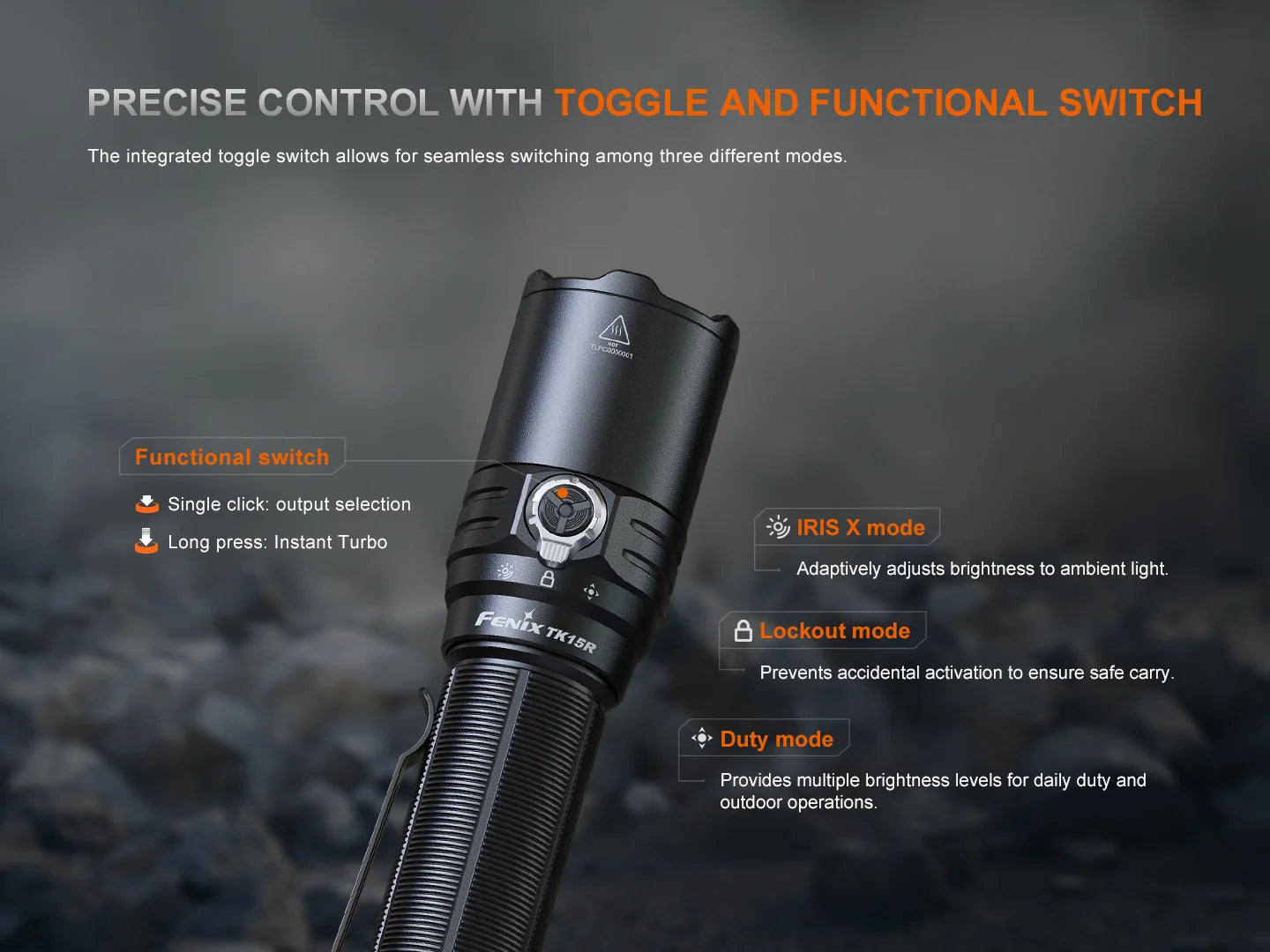 Fenix TK15R SFT70 3200 流明 490米 68 小時 IRIS X 感光 戰術電筒 愛維斯 照明