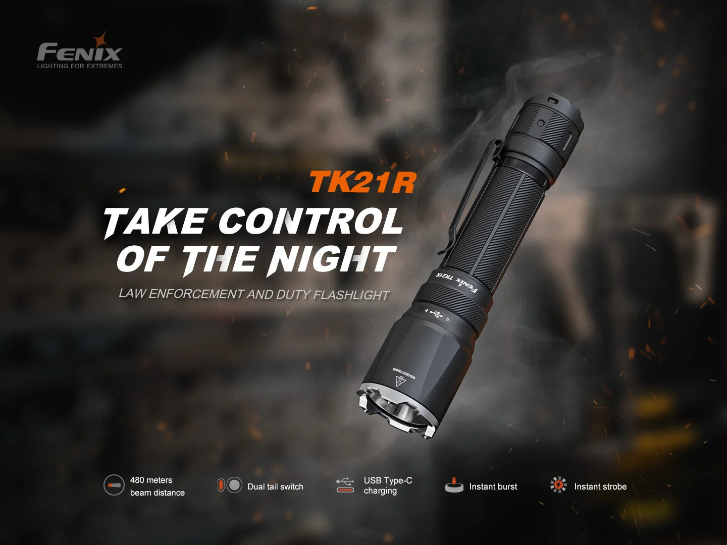 FENIX TK21R 高性能多功能勤務手電筒 3600流明 480米 72小時 愛維斯 照明
