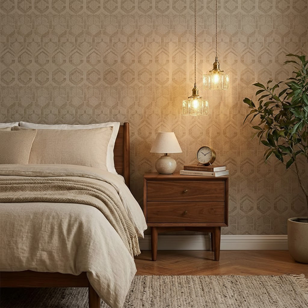 Elara Brass &amp; Glass Pendant Light Elvis Store