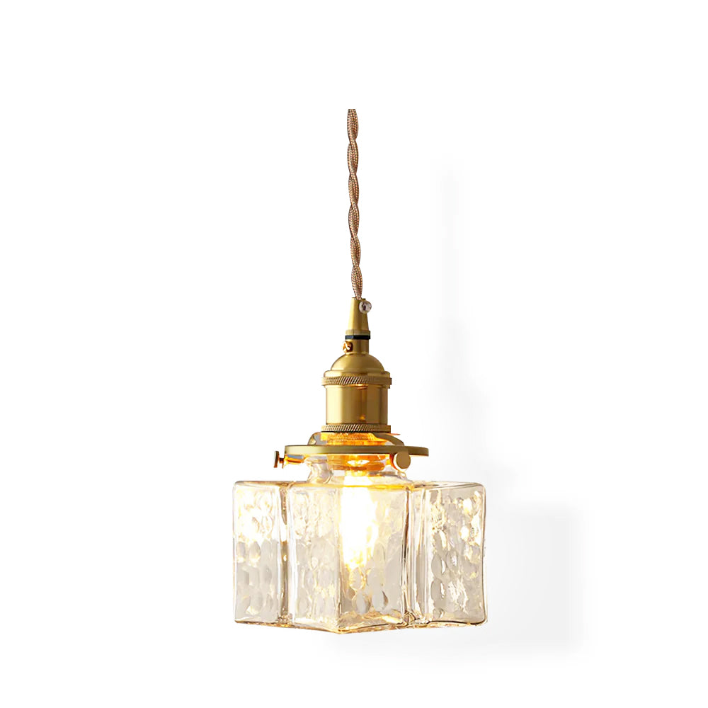 Elara Brass &amp; Glass Pendant Light Elvis Store