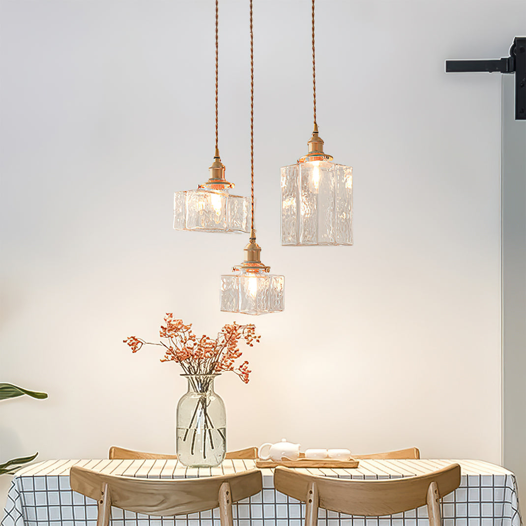 Elara Brass &amp; Glass Pendant Light Elvis Store