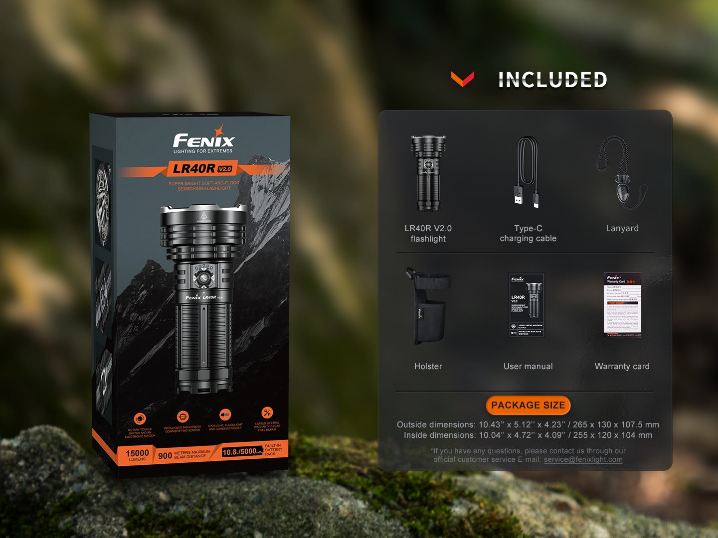 Fenix LR40R V2.0 15000lm 流明 900米 5000mAh 遠射 泛光 搜救電筒 愛維斯 照明