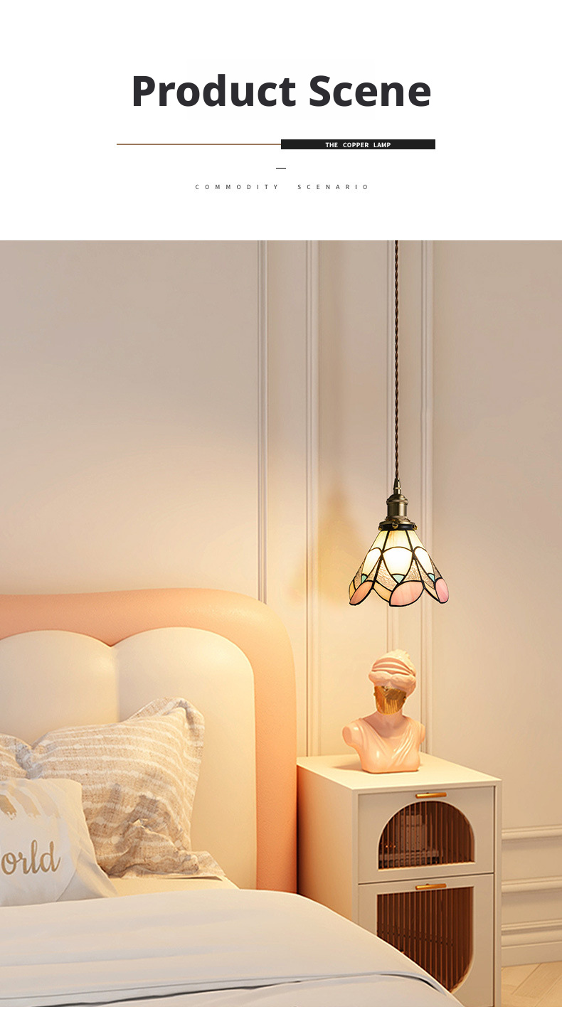 Japanese Retro Antique Brass Pendant Light｜Vintage Bedside & Café Hanging Lamp Elvis Store