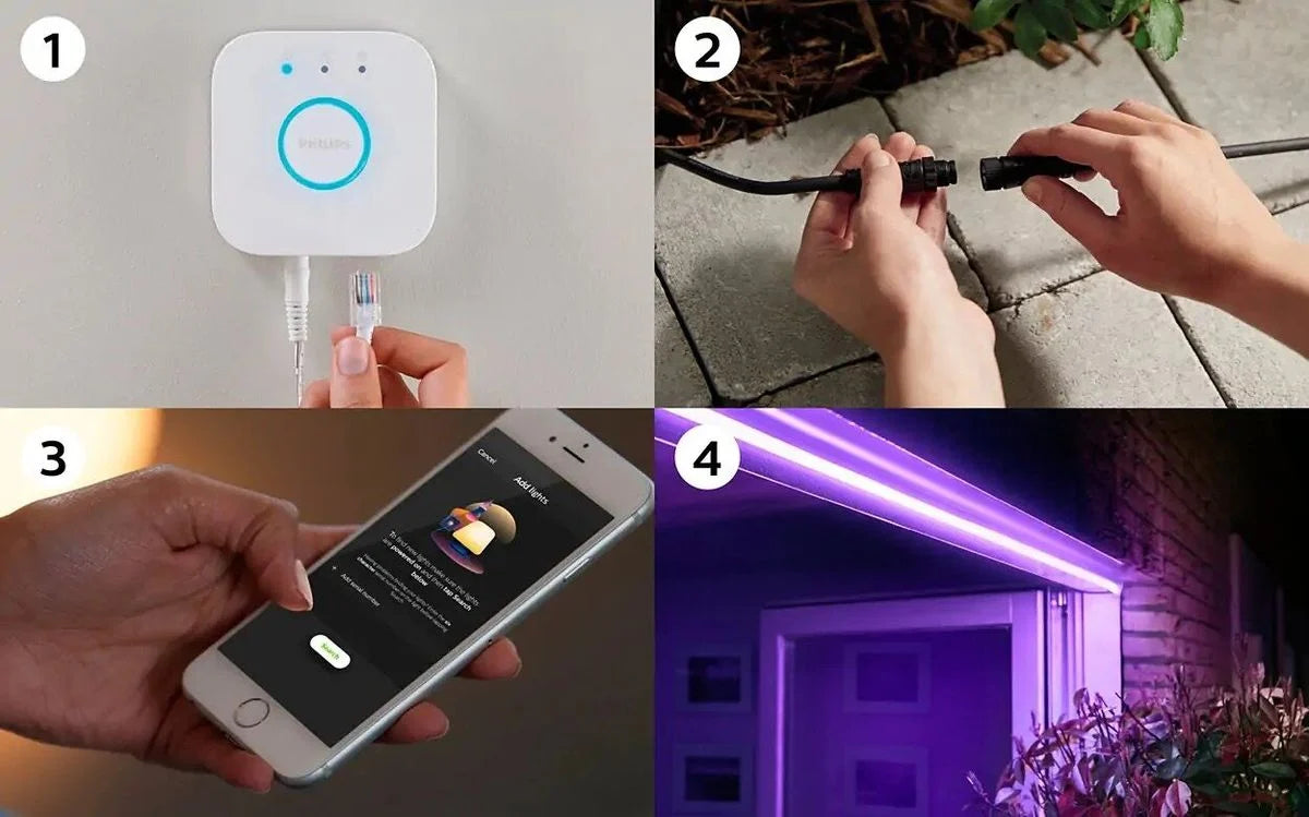 PHILIPS HUE OUTDOOR Strip 5M 39.5W LED 22k-65k+RGB Colour Changing Waterproofed Outdoor Light Strip IP67 Philips