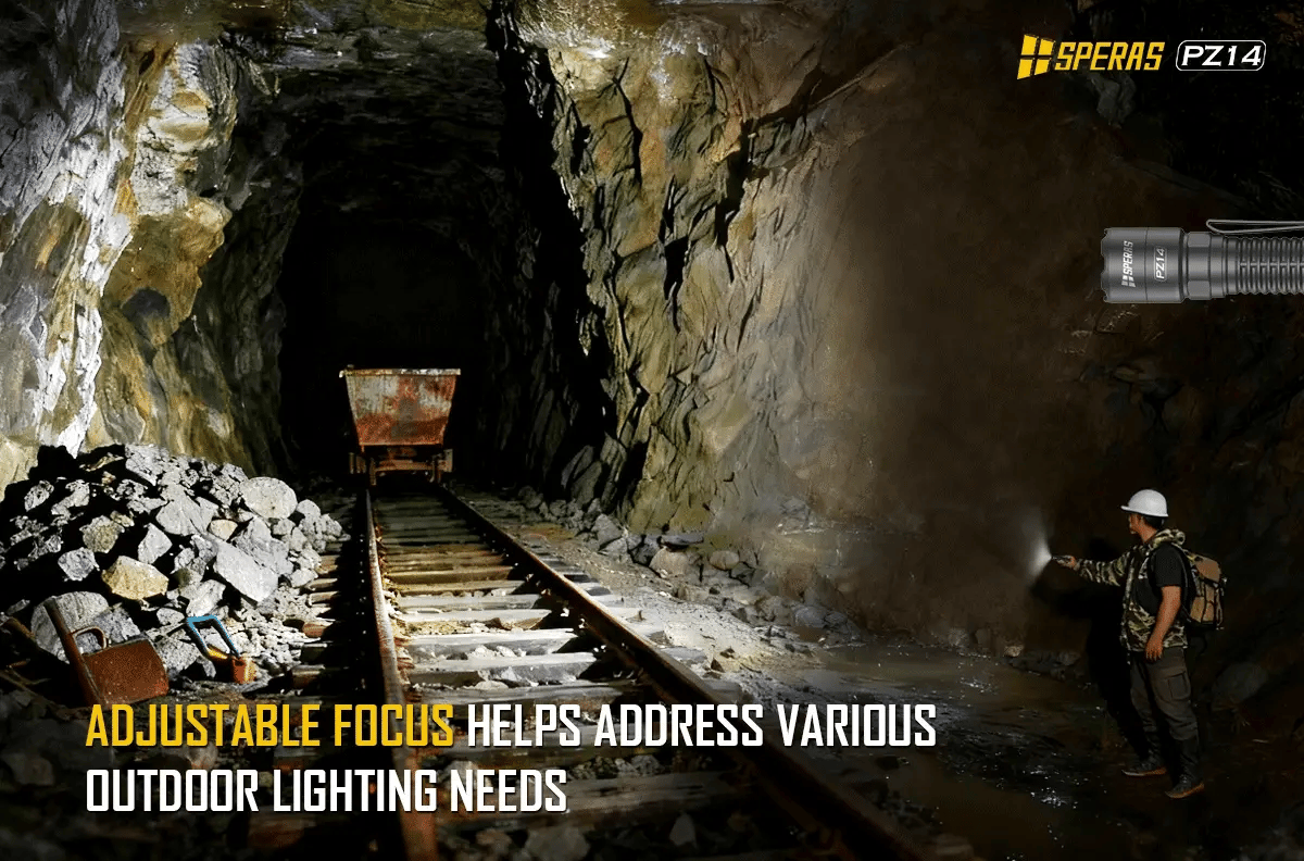 SPERAS PZ14 Zoomable EDC Tactical Hunting Outdoor Flashlight 1000lm 440m 愛維斯 照明