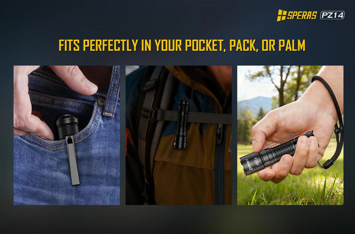 SPERAS PZ14 Zoomable EDC Tactical Hunting Outdoor Flashlight 1000lm 440m 愛維斯 照明