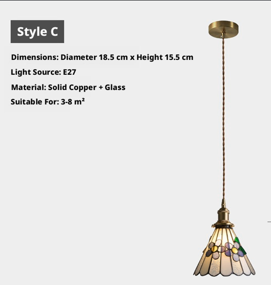 Japanese Retro Antique Brass Pendant Light｜Vintage Bedside & Café Hanging Lamp Elvis Store