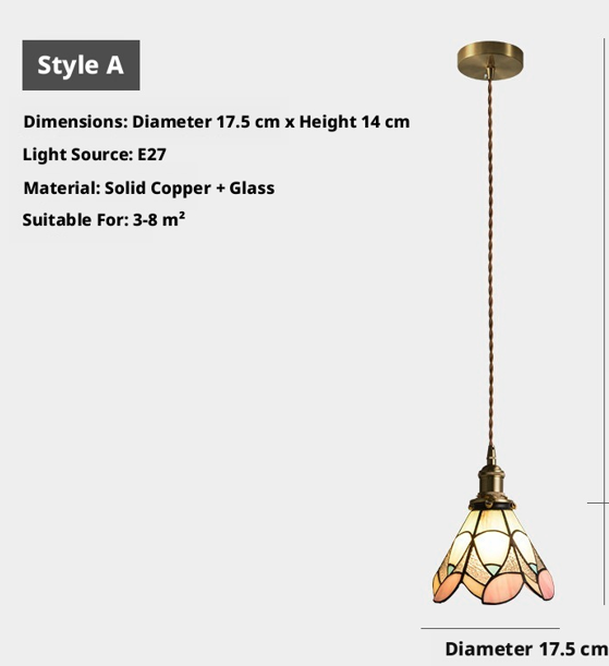 Japanese Retro Antique Brass Pendant Light｜Vintage Bedside & Café Hanging Lamp Elvis Store