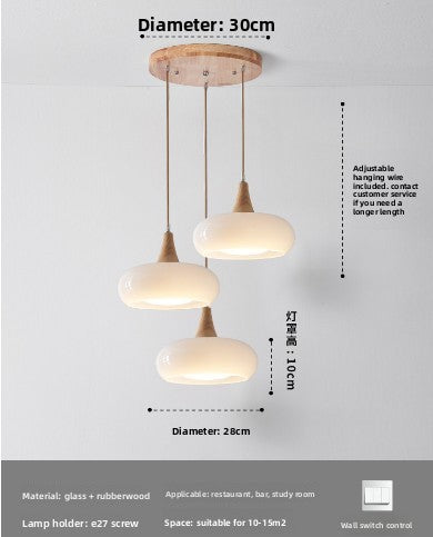 Nordic Wooden Hanging Chandelier Light Elvis Store