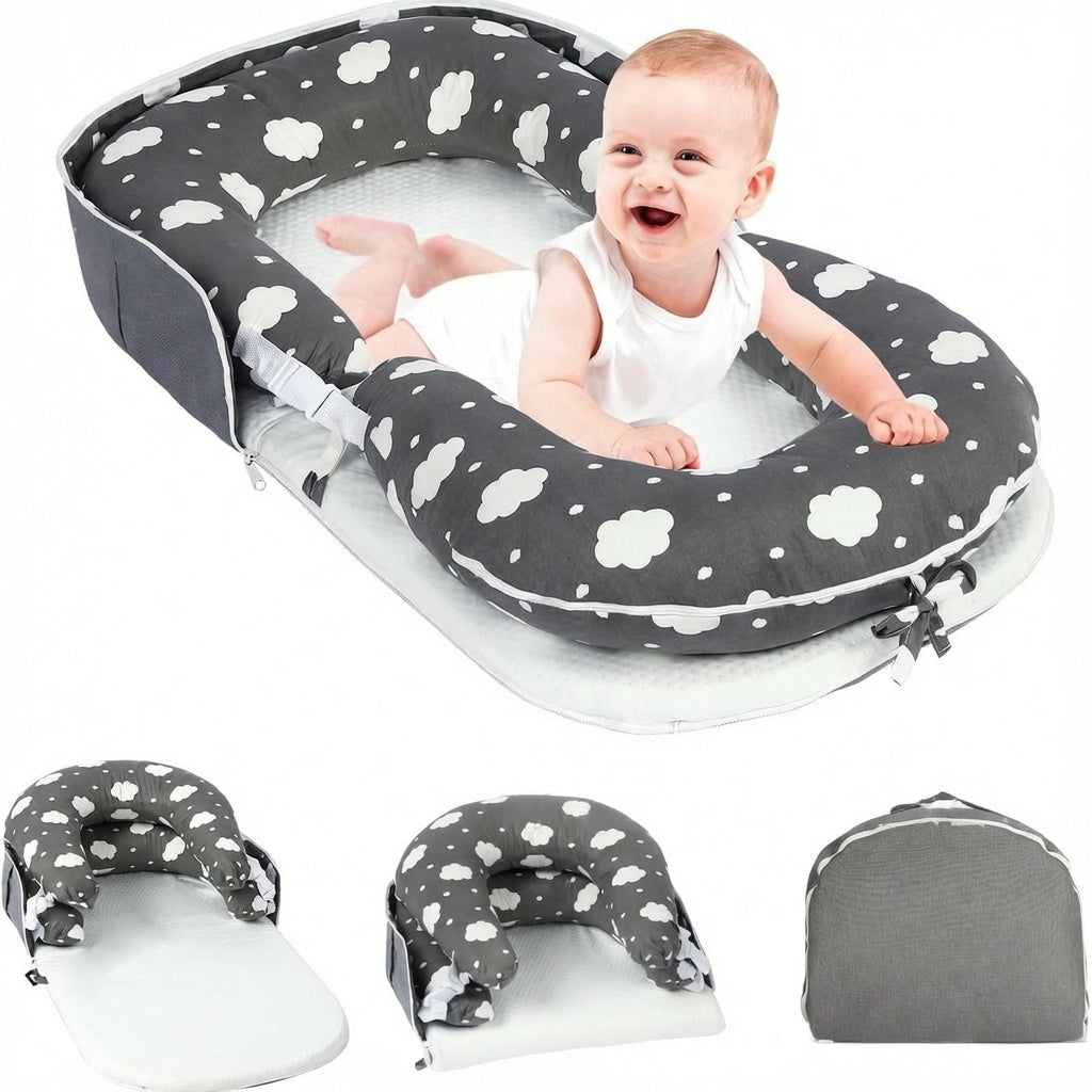 Portable Baby Playpen with Foldable Travel Crib Play Yard with Mattress Elvis Store