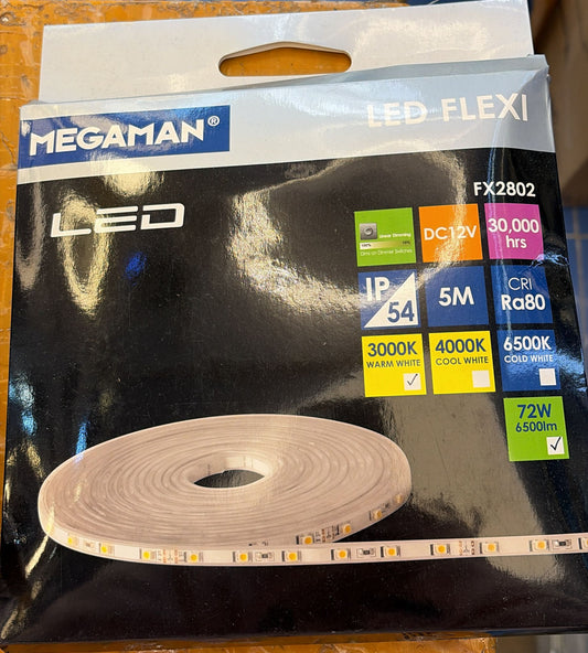 Megaman 曼佳美 LED FLEXI FX2802 DC12V燈帶 5米 5M  滴膠超光 Megaman