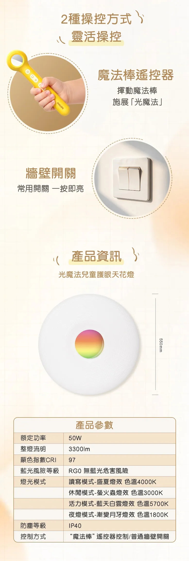 Philips C3501 光魔法兒童護眼天花燈 Philips