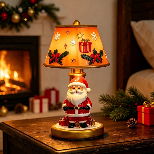 Christmas Resin Table Lamp – Santa Claus, Reindeer & Christmas Tree LED Decorative Night Light Elvis Store