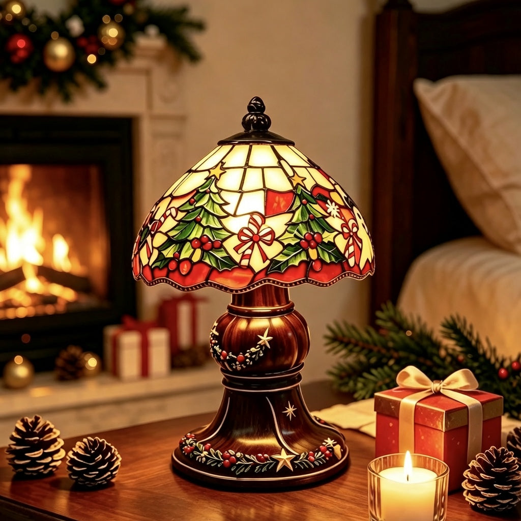 Christmas Resin Table Lamp – Santa Claus, Reindeer & Christmas Tree LED Decorative Night Light Elvis Store