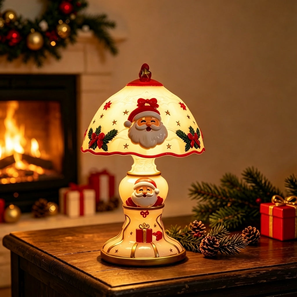 Christmas Resin Table Lamp – Santa Claus, Reindeer & Christmas Tree LED Decorative Night Light Elvis Store