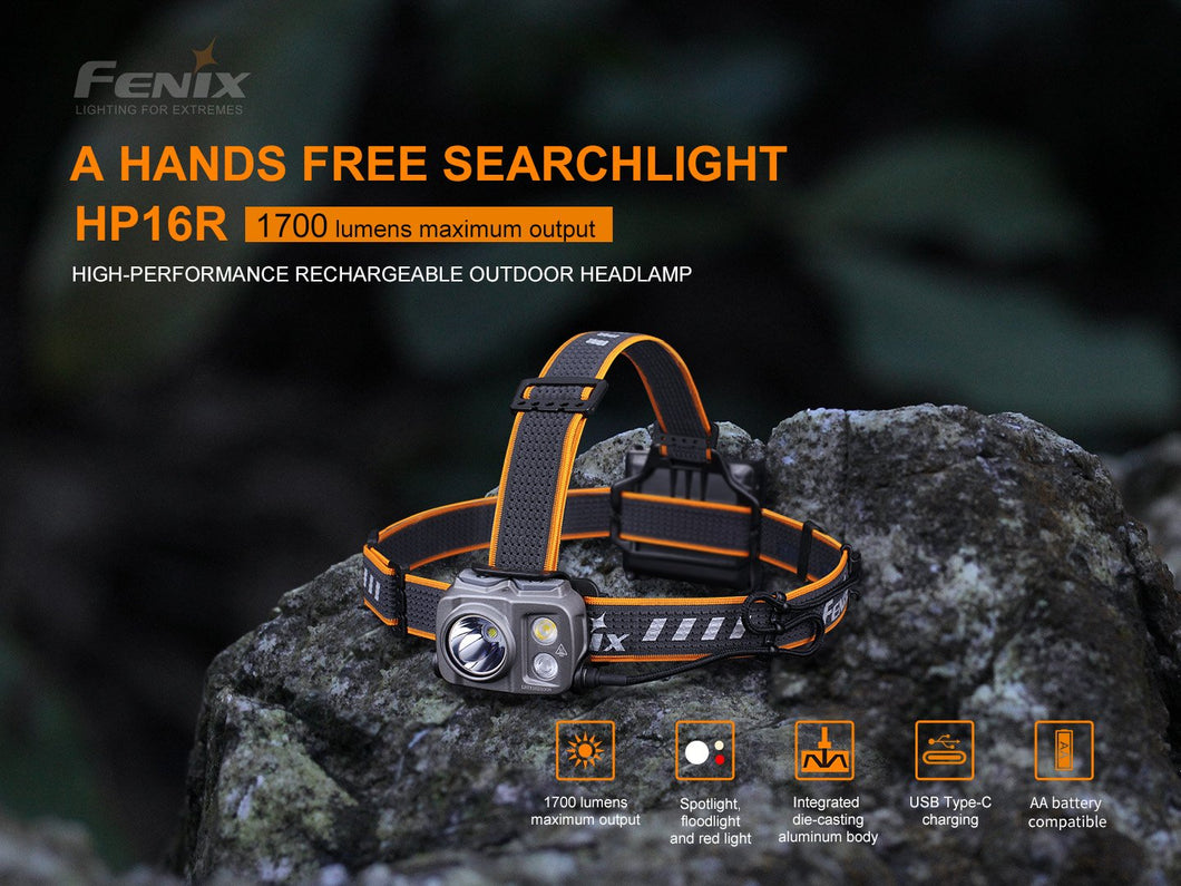 Fenix HP16R 1700 流明 高性能可充電戶外頭燈 Headlamp