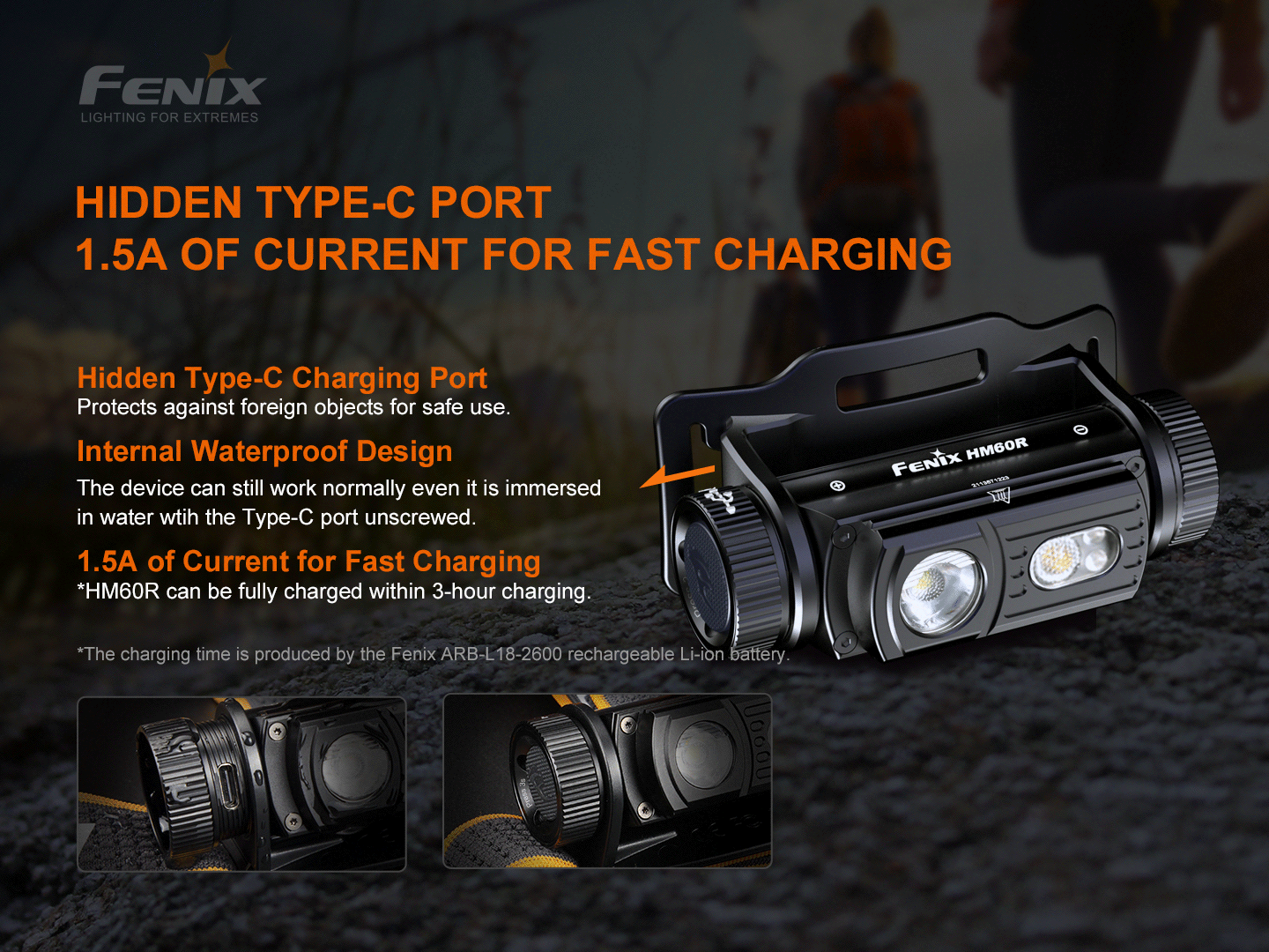 FENIX HM60R 三光源智能調光戶外頭燈 愛維斯 照明