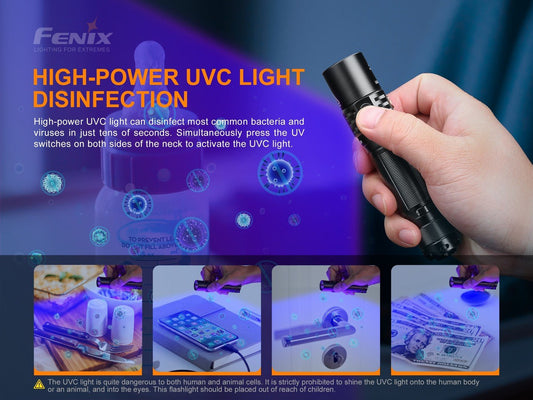 FENIX LD32 UVC 便攜UVC小直筒 Torch Flashlight 愛維斯 照明