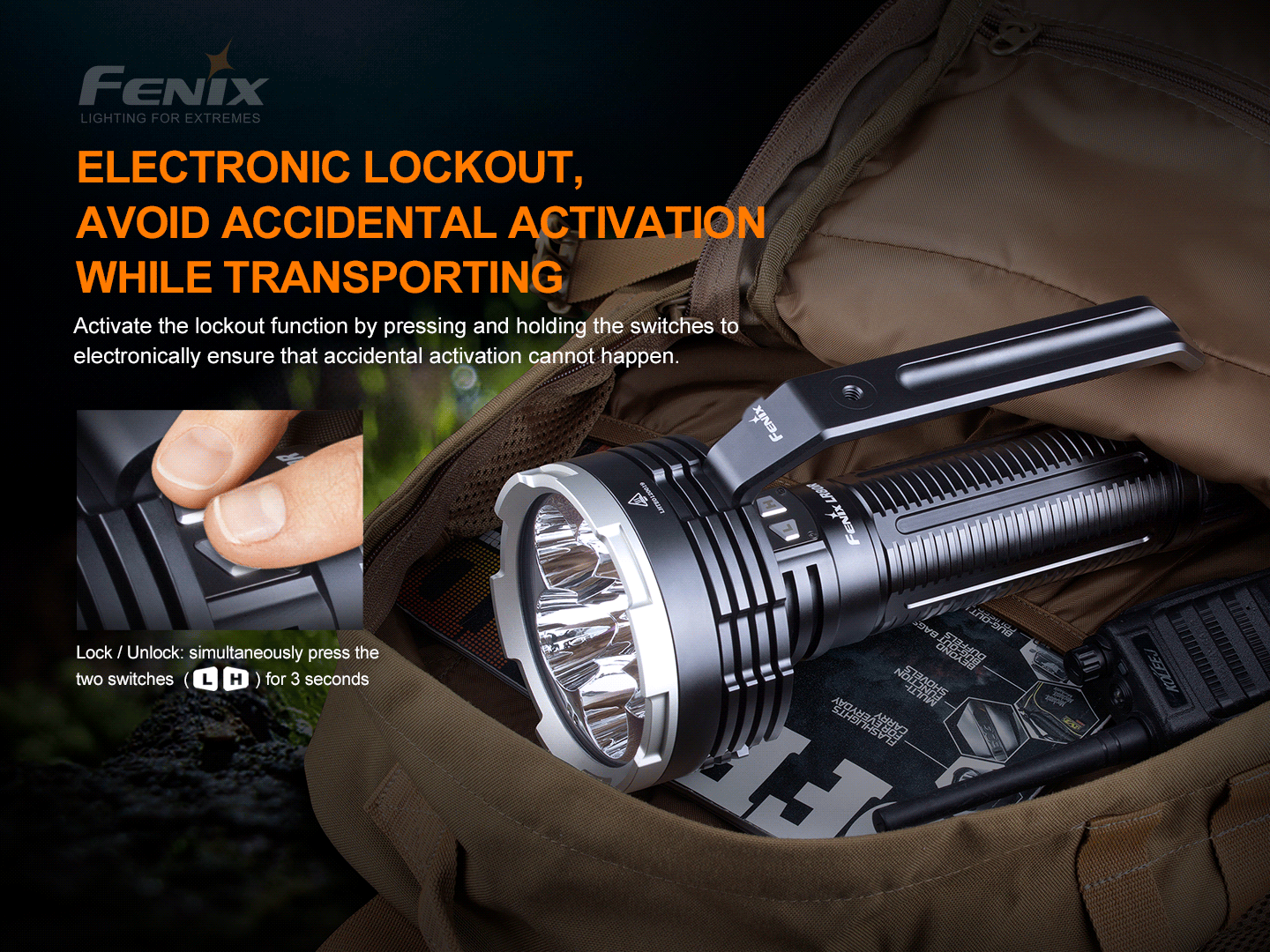 Fenix LR80R 超高亮手提式搜索手電筒 18000流明 愛維斯 照明