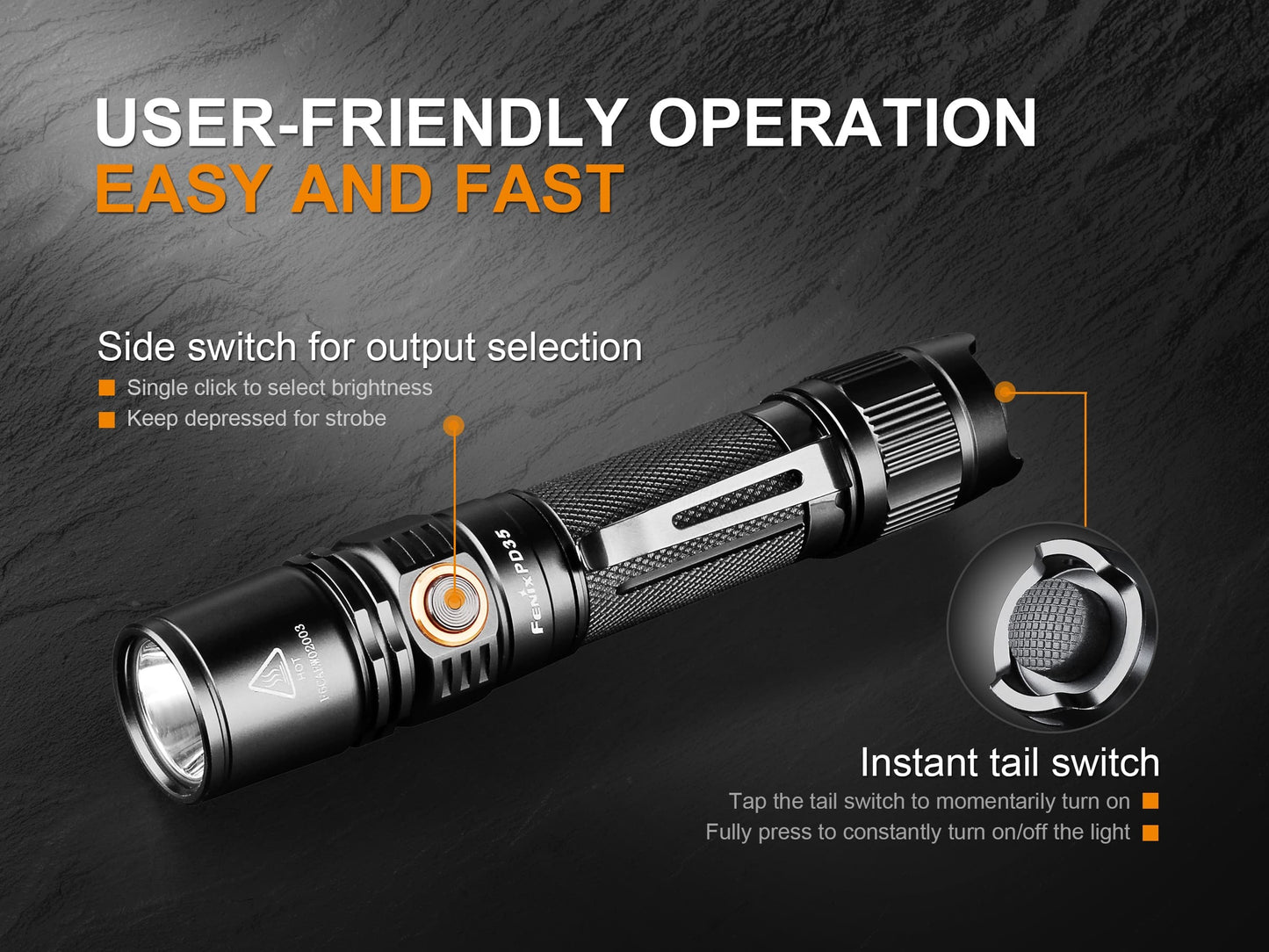 Fenix PD35 V2.0 1000 流明 高性能戰術小直筒 Flashlight Torch 手電筒 愛維斯 照明