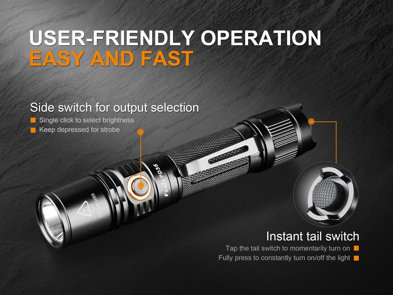 Fenix PD35 V2.0 1000 流明 高性能戰術小直筒 Flashlight Torch 手電筒 愛維斯 照明