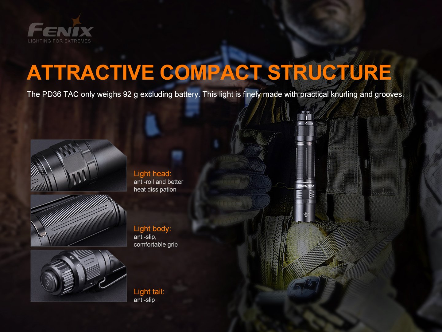 Fenix PD36 TAC 純機械戰術小直筒 3000 流明 愛維斯 照明