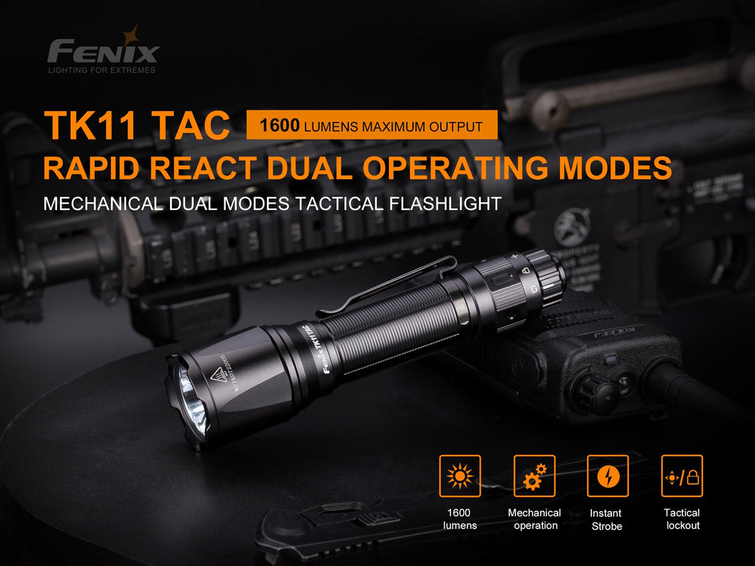 Fenix TK11 TAC 1600流明 射程335米 機械雙模式 戰術手電筒