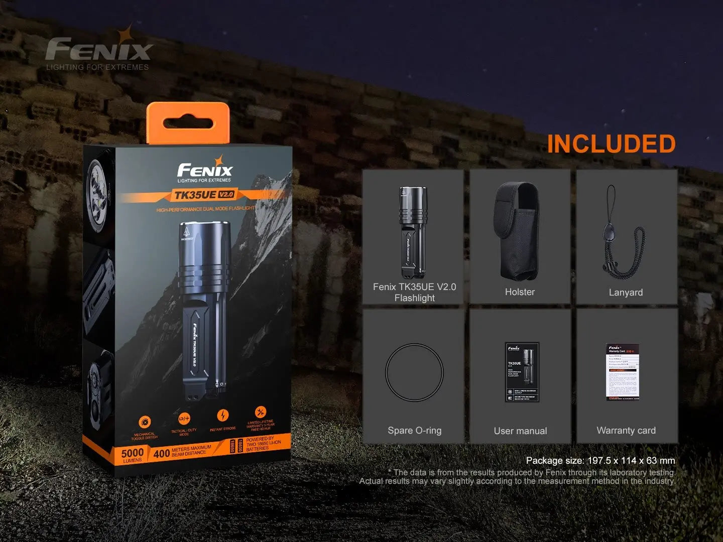 Fenix TK35UE V2.0 高性能雙模式戰術手電筒 5000 流明 愛維斯 照明