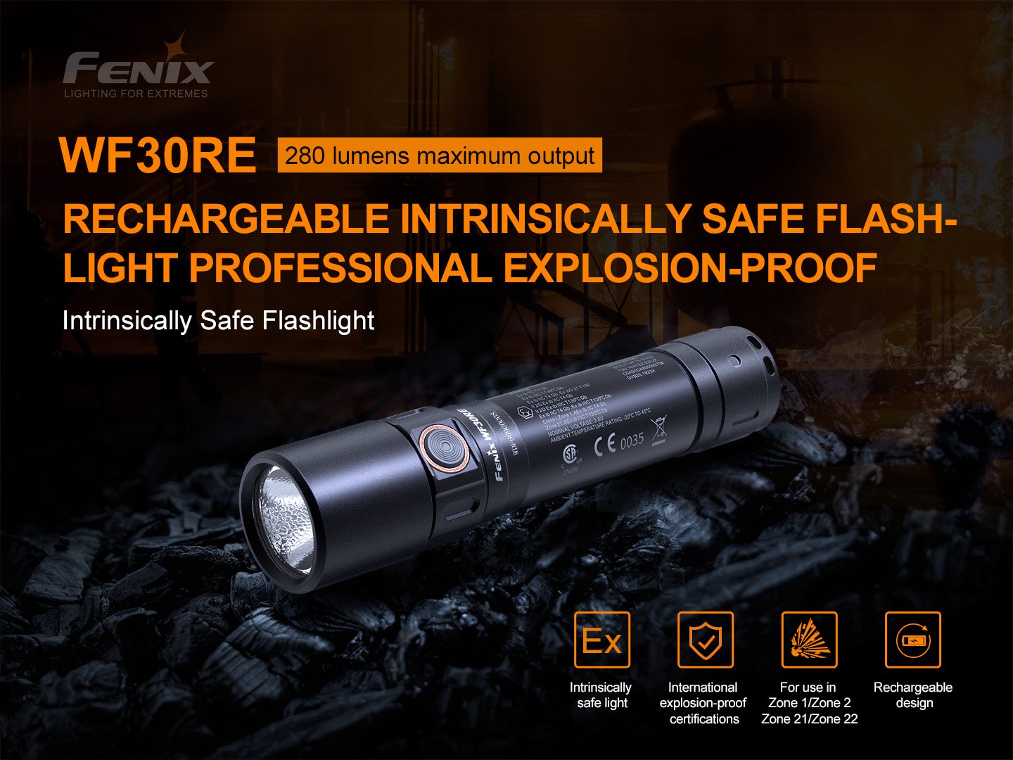FENIX WF30RE 防爆手電筒 280流明 愛維斯 照明