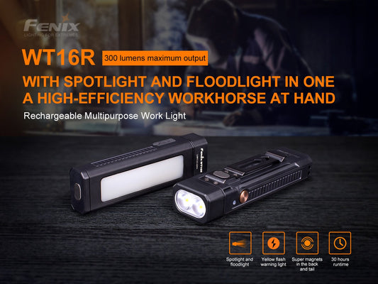 Fenix ​​WT16R Multi-functional Inspection Work Light 300 Lumens