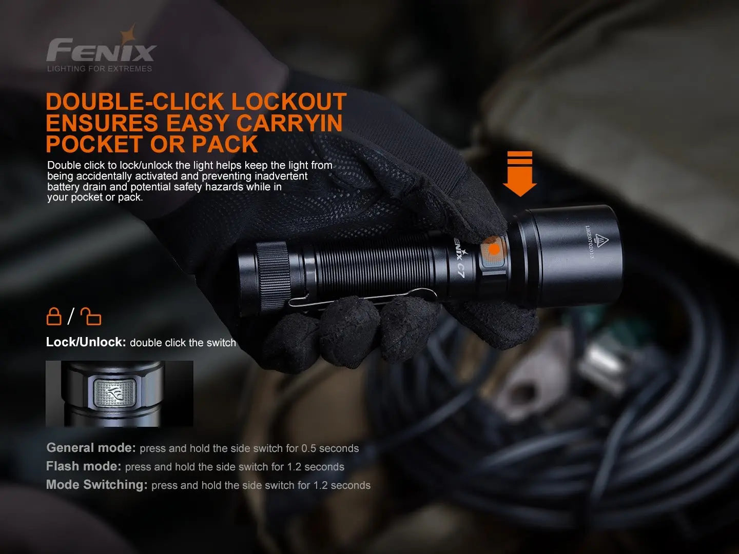 Fenix C7高性能直充作業手電筒 3000流明 愛維斯 照明