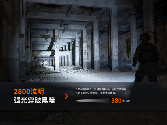 Fenix PD36R PRO 高性能充電戰術小直筒 手電筒 380米 2800流明 愛維斯 照明